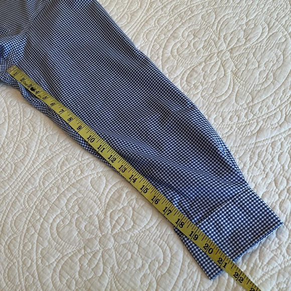NWT LRL Cotton Dress Shirt Long Sleeve Men's 16.5 34/35 Blue White Check Preppy - Picture 13 of 16